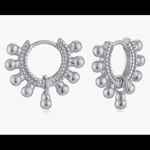 Silver Huggie Hoop Earrings